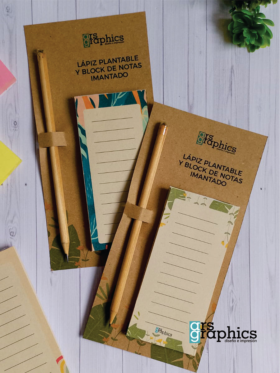 Lápiz plantable con block