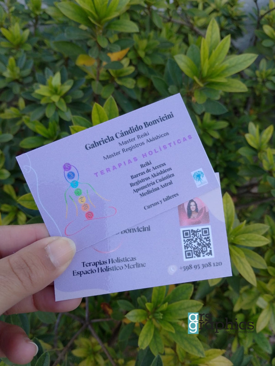 Tarjetas personales laminadas