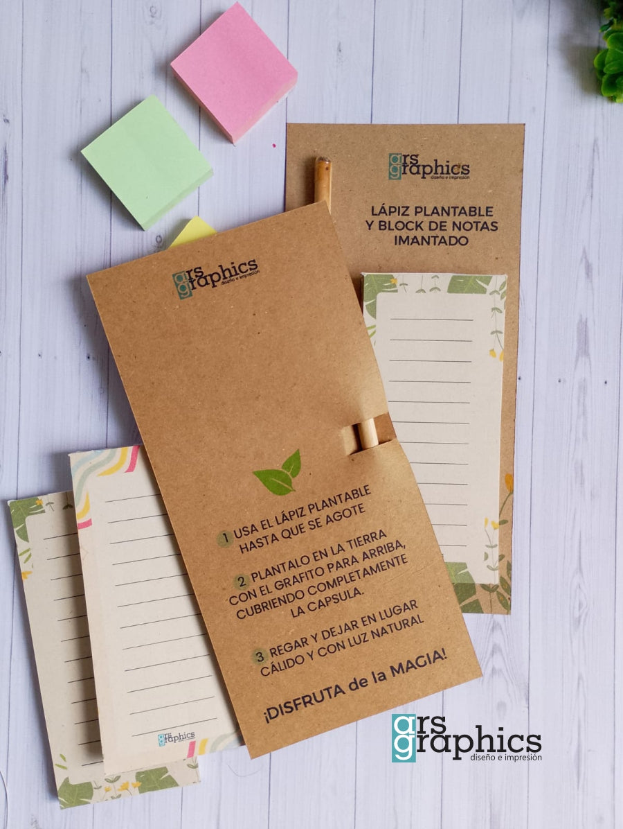 Lápiz plantable con block