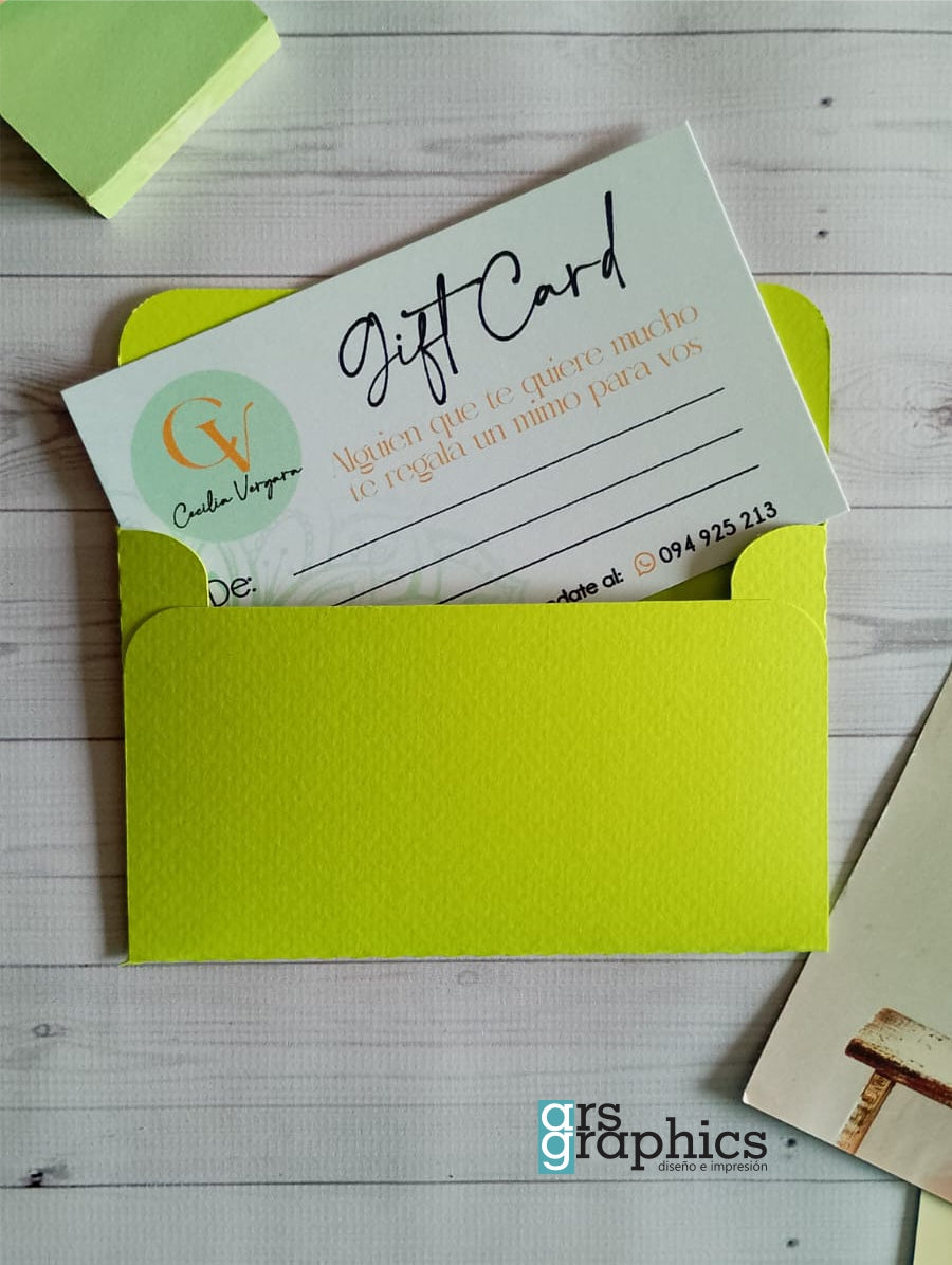 Tarjeta de Obsequio Personalizada