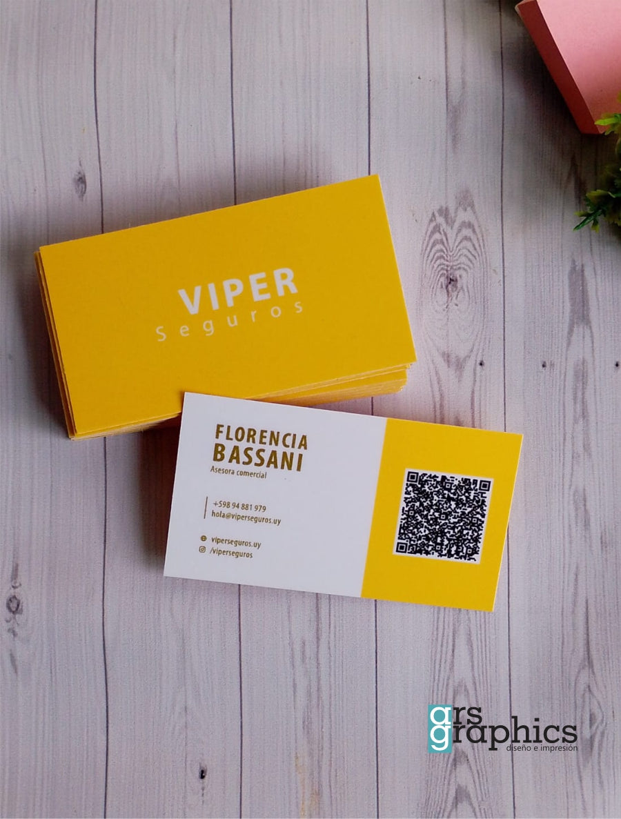 Tarjetas personales laminadas