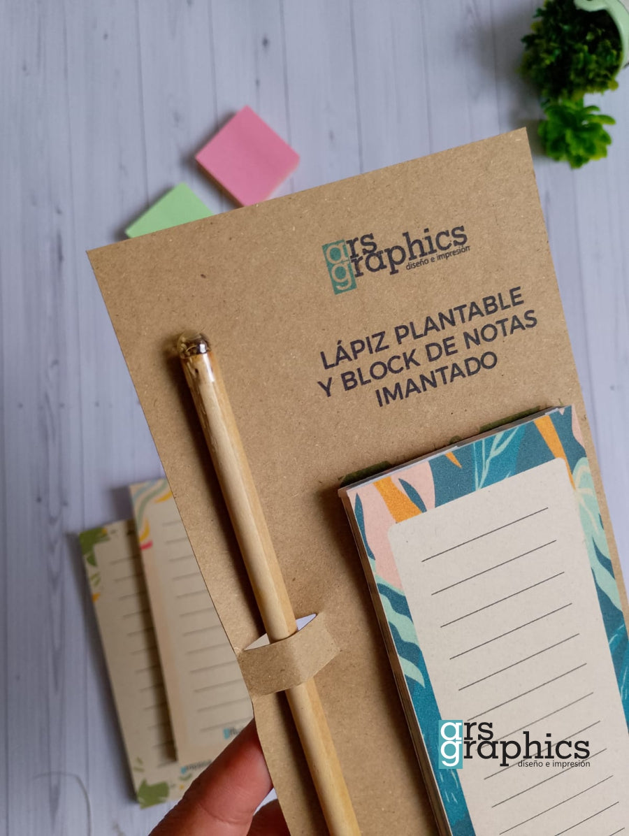 Lápiz plantable con block